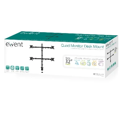Suporte de secretária Ewent EW1514 para 4 monitores até 32" VESA 100x100 - Imagem 3