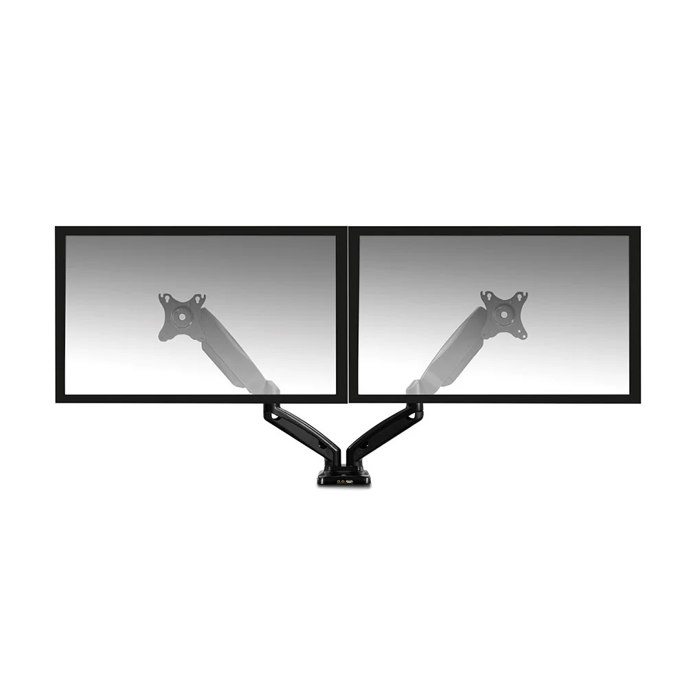 Suporte de Monitor Ewent EW1516 Duplo 13"-32" Pneumático VESA 100x100 Preto