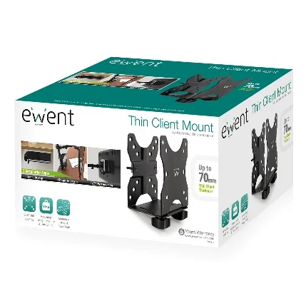 Suporte VESA para Mini PC Ewent EW1517, Compatível 50x50 a 100x100mm, até 5kg, Preto - Imagem 4