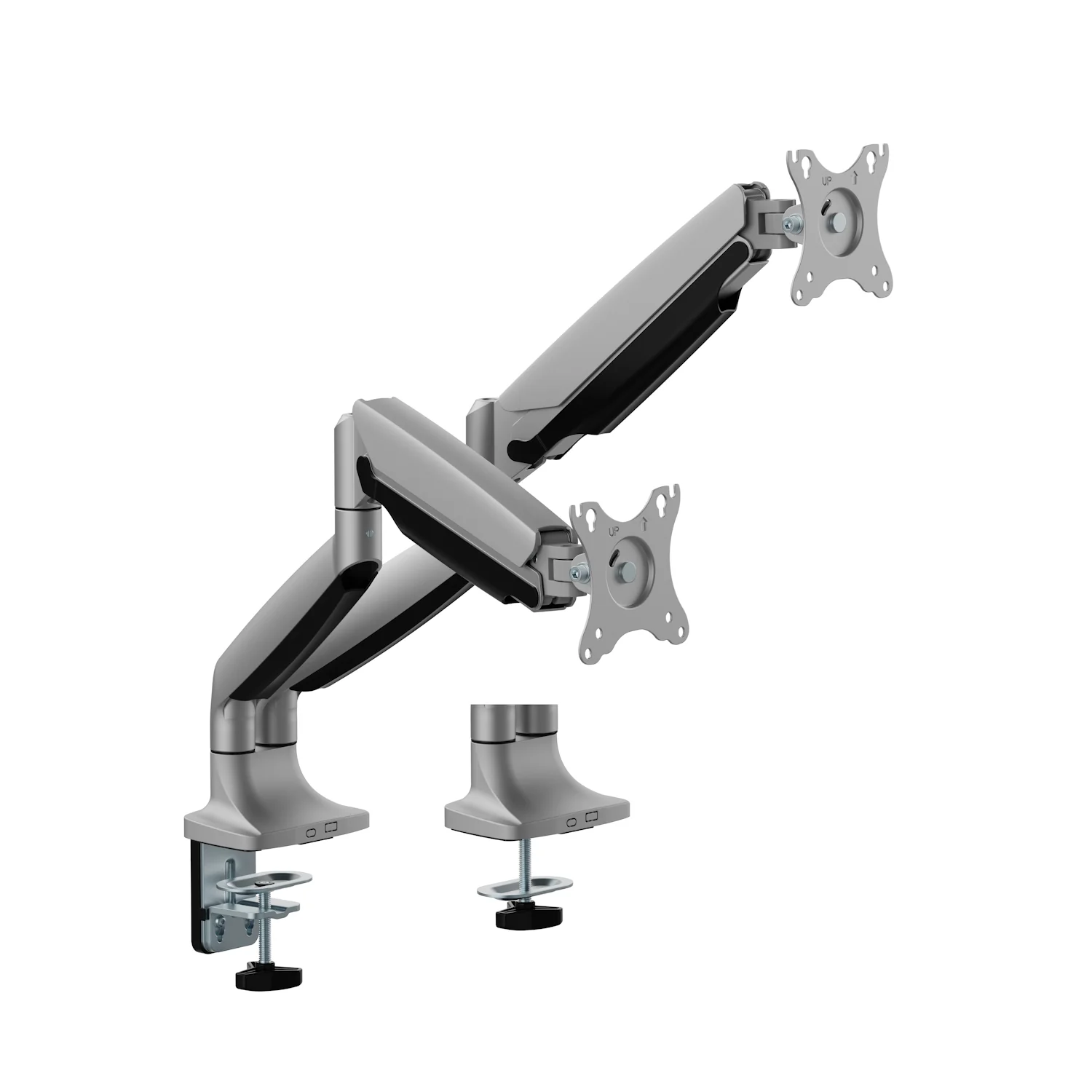 Suporte de Secretária para 2 Monitores Ewent EW1528 até 35" VESA 100x100 Prateado - Imagem 1