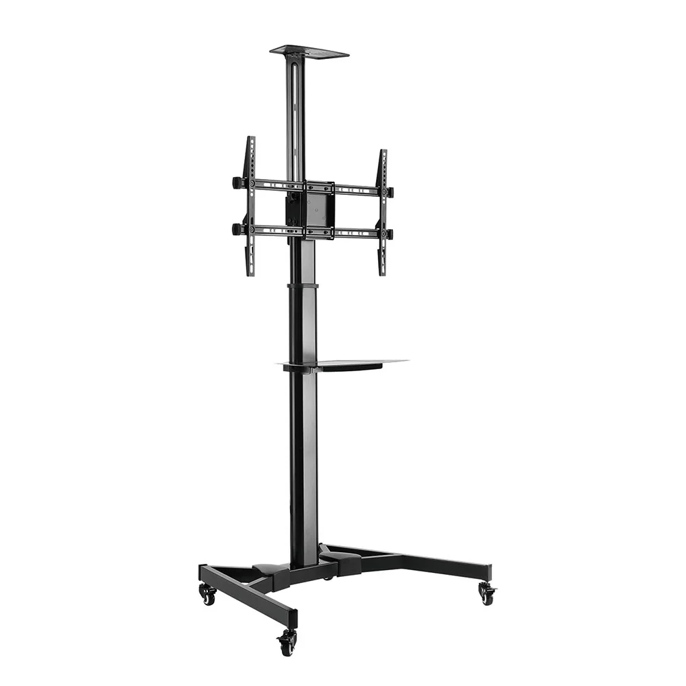 Suporte Móvel de Chão para TV Ewent EW1540 37-70" com Prateleiras VESA 600x400 Preto