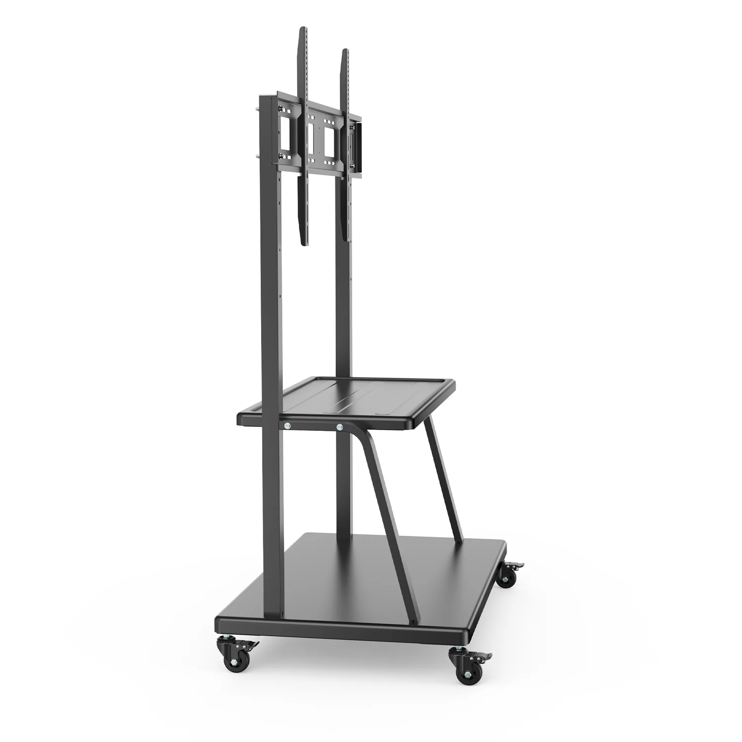 Suporte móvel de chão para TV 55"-120" Ewent EW1541 com prateleiras VESA 1000x600 até 150 kg preto - Imagem 2