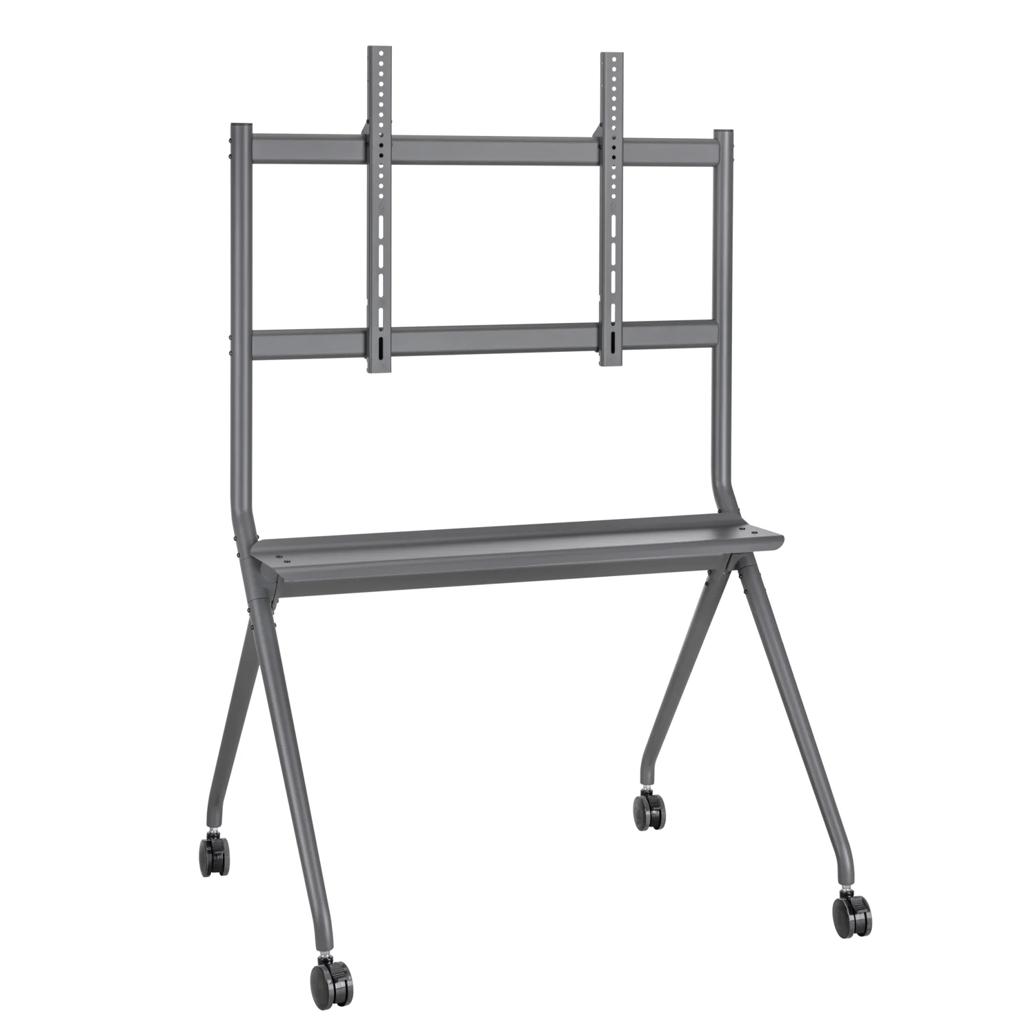 Suporte Móvel de Chão para TV Ewent EW1542 50-86" com Prateleira VESA 800x600 Preto