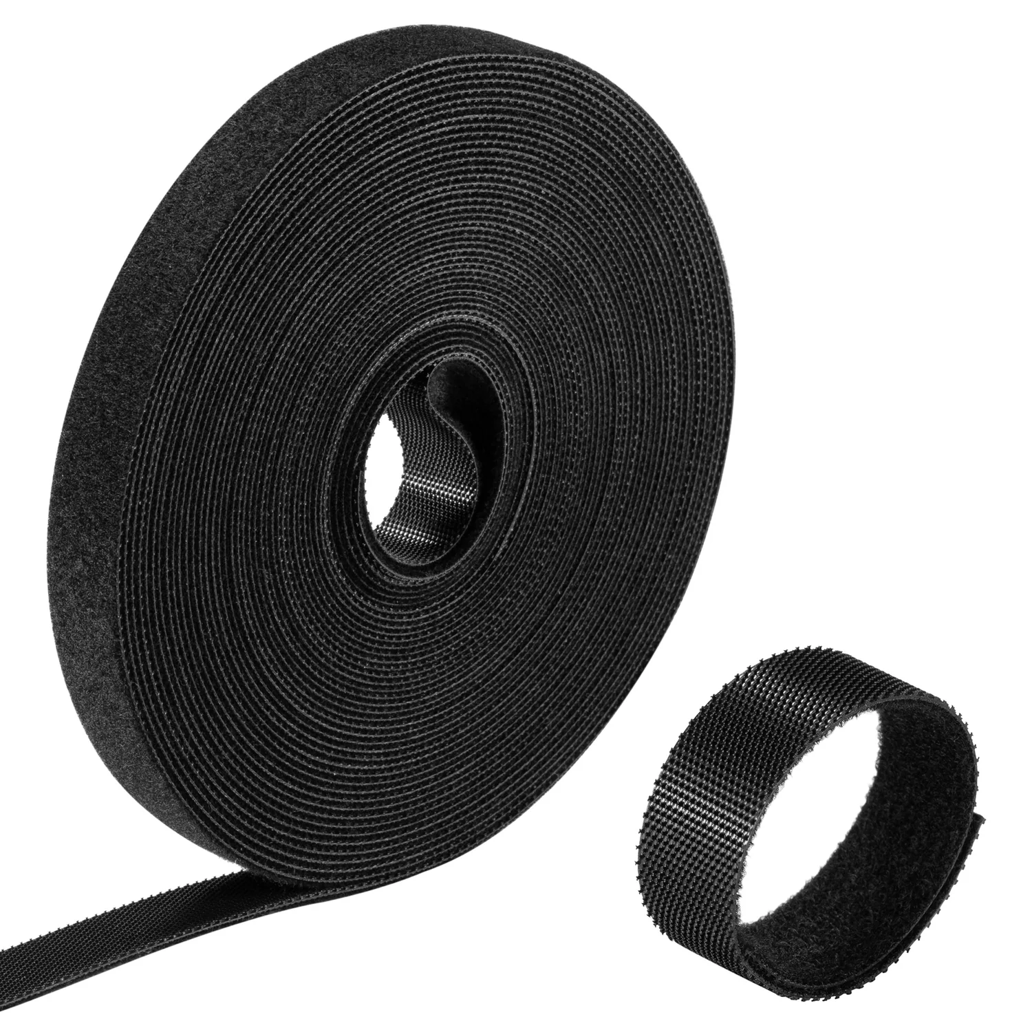 Tira de velcro organizadora de cabos Ewent EW1563 15mm x 10m preta reutilizável - Imagem 2