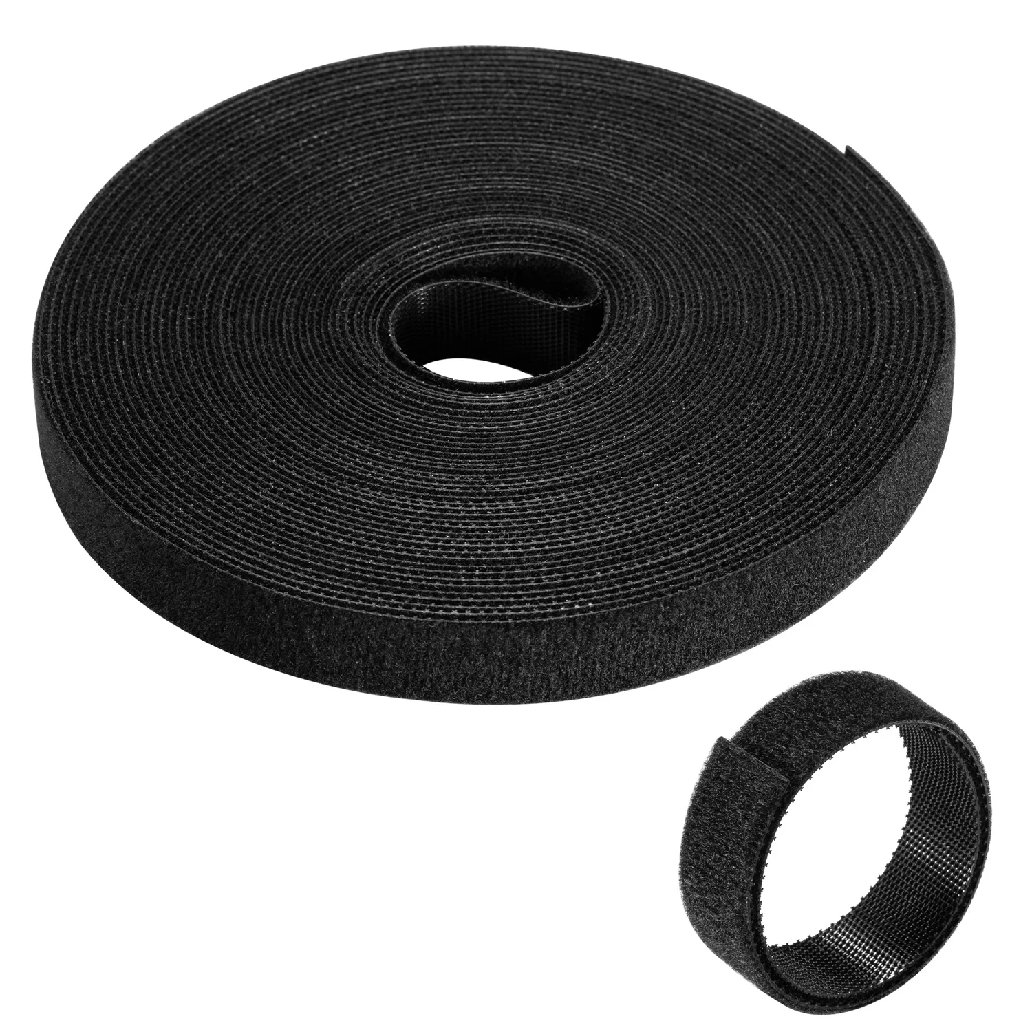 Tira de velcro organizadora de cabos Ewent EW1563 15mm x 10m preta reutilizável