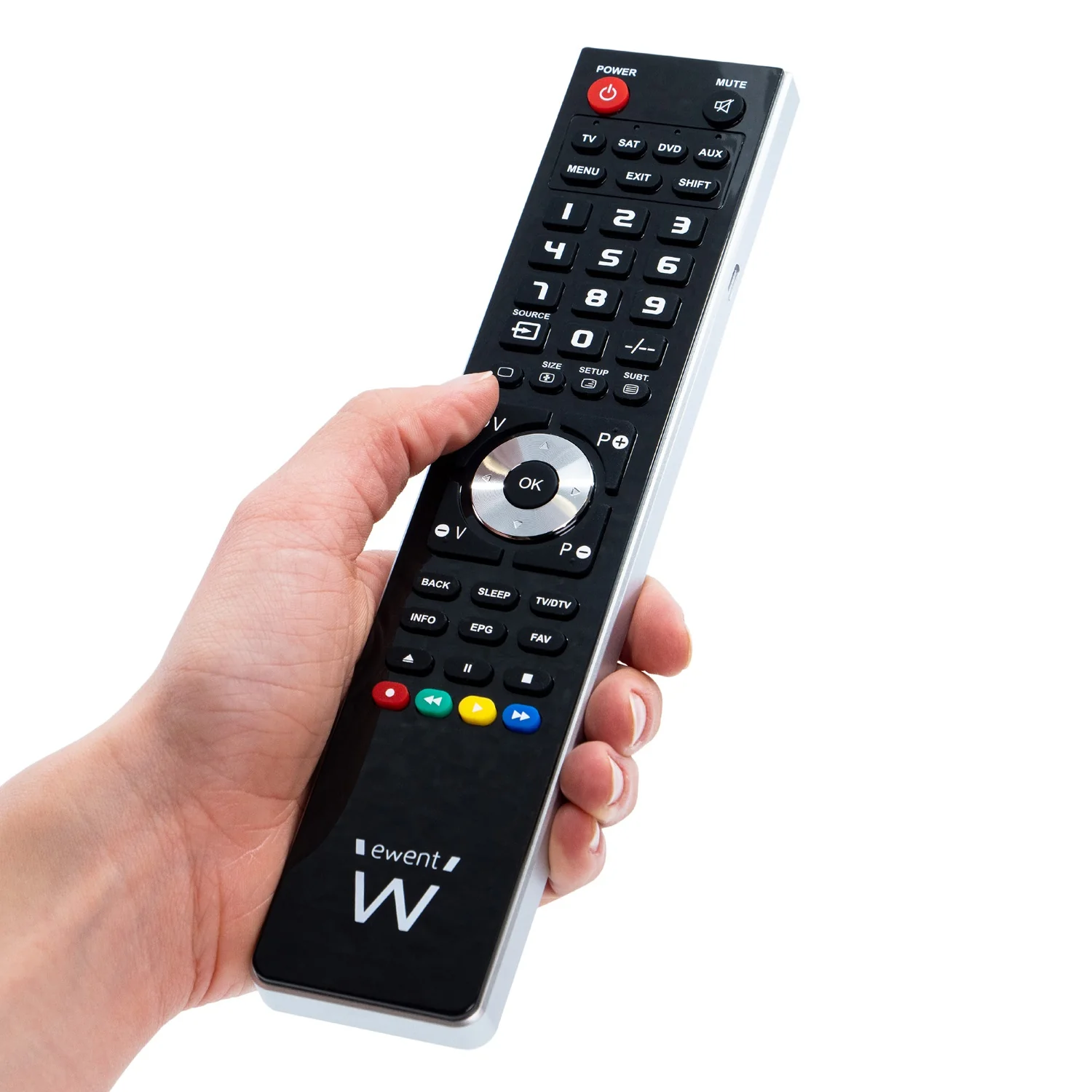 Comando universal 4 em 1 Ewent EW1570 programável via PC cabo micro USB para TV DVD SAT STB preto - Imagem 3