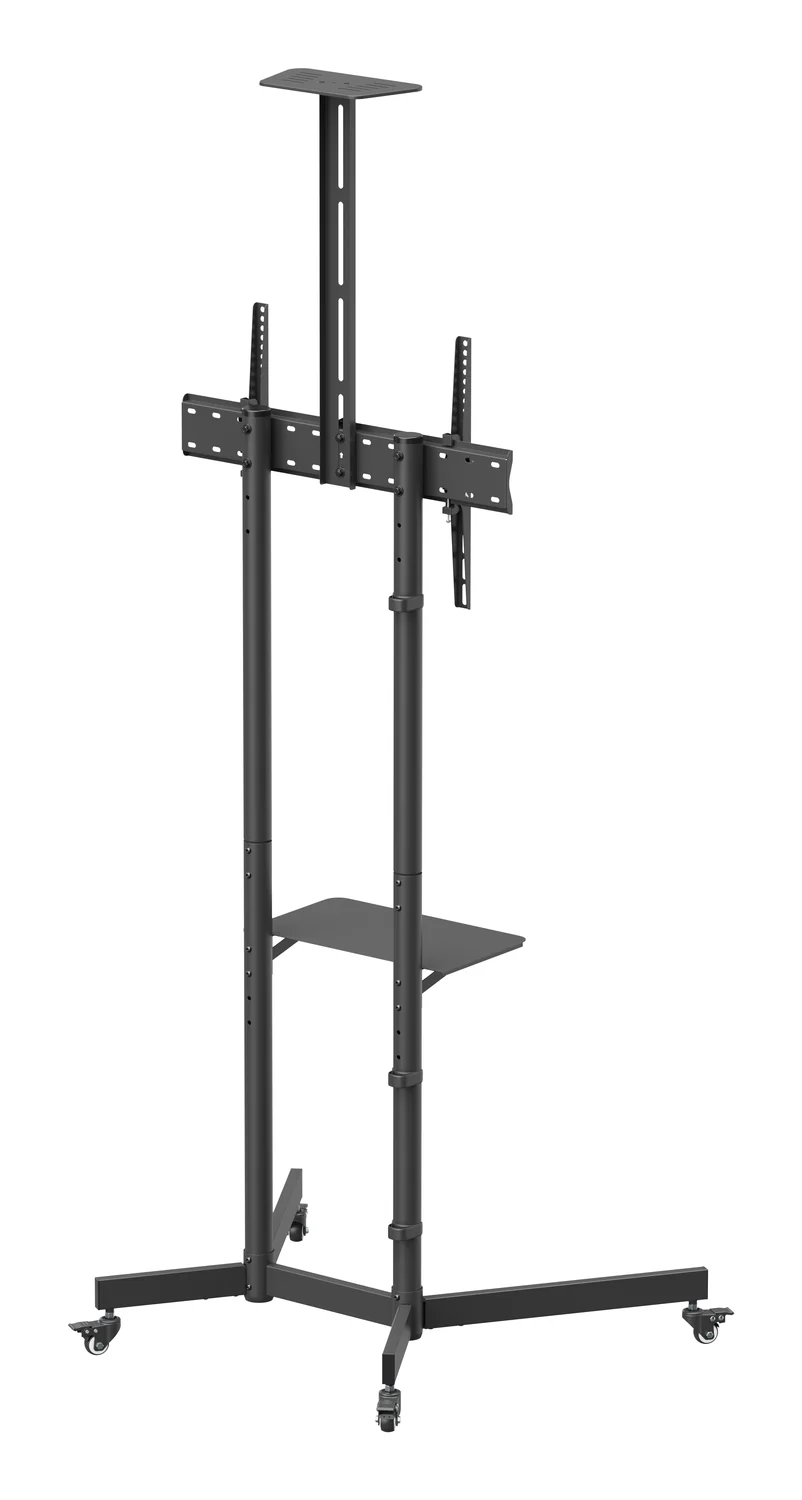Suporte Móvel de Chão para TV Ewent EW1581 37"-70" com Prateleira e Câmara VESA 600x400 45kg Preto - Imagem 2