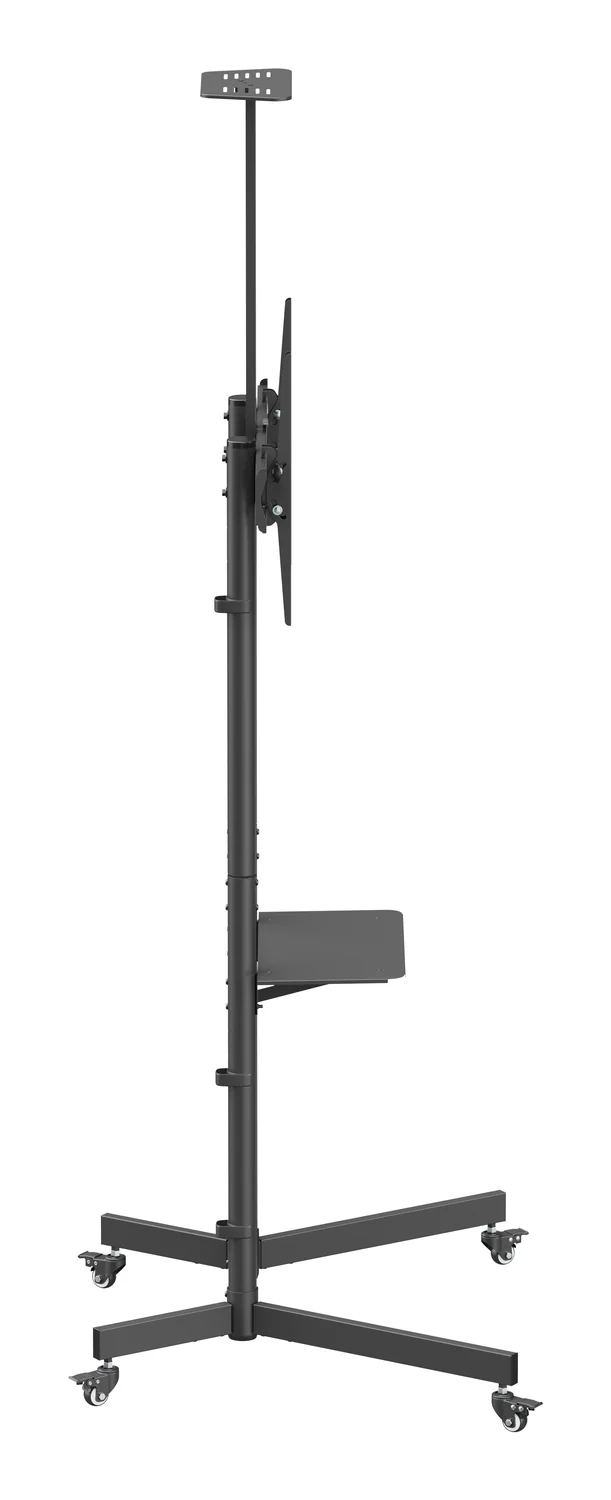 Suporte Móvel de Chão para TV Ewent EW1581 37"-70" com Prateleira e Câmara VESA 600x400 45kg Preto - Imagem 3