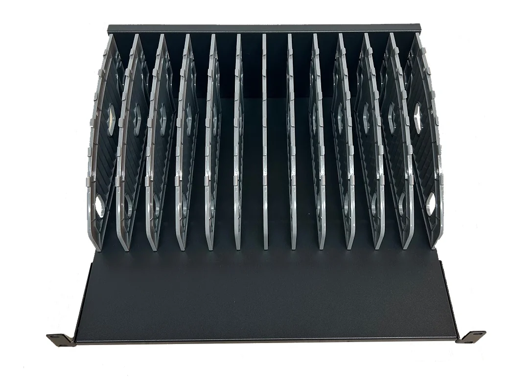 Prateleira de Carregamento Ewent EW1721 para 12 Portáteis/Tablets/Smartphones, Rack 19" - Imagem 1
