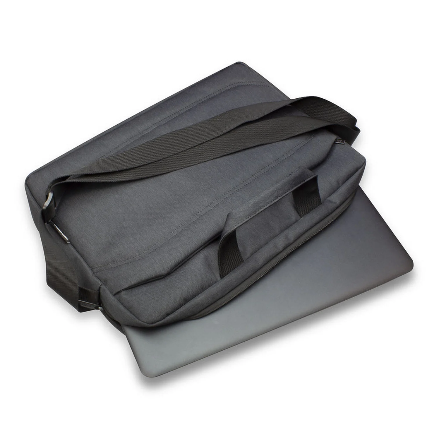 Mala para Portátil Ewent EW2515 15,6" Pasta Poliéster com Bolso Extra e Alça de Ombro Preta - Imagem 2