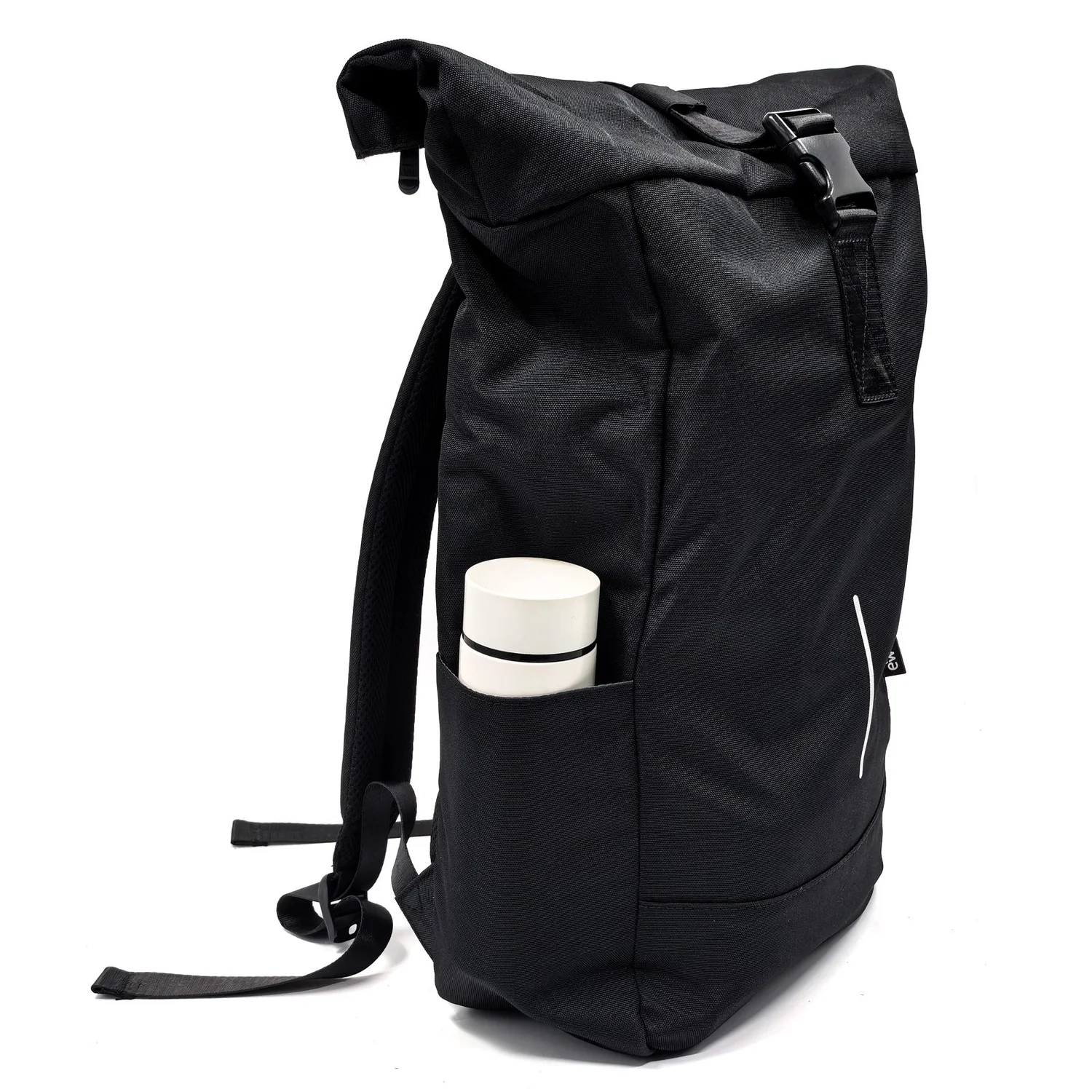 Mochila para Portátil Ewent EW2536 Trendy Roll 17,3" 34L rPET Oxford 900D Impermeável Preto - Imagem 6