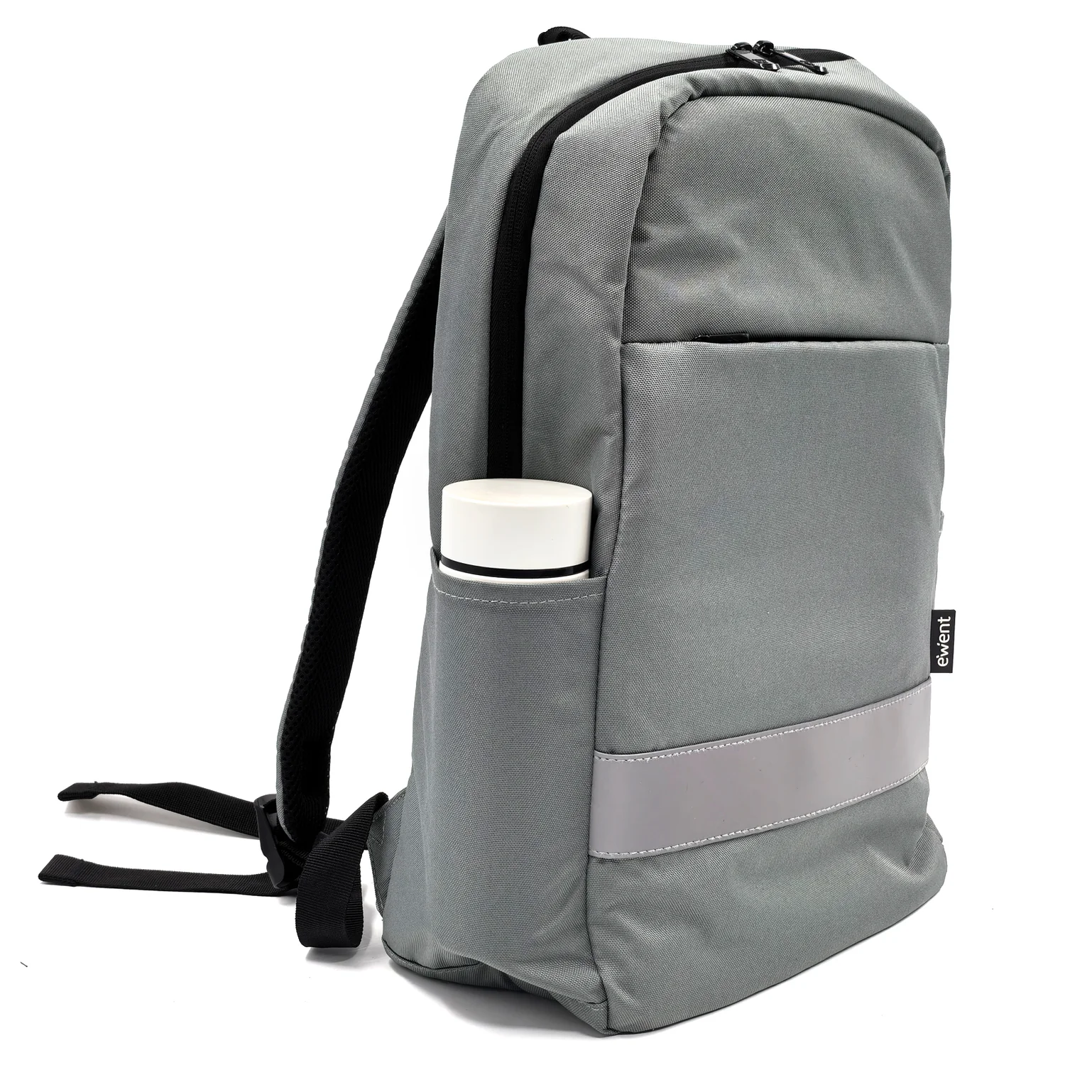 Mochila para portátil 16.1" Ewent EW2538 Urban Business Oxford 600D rPET impermeável cinzenta - Imagem 3