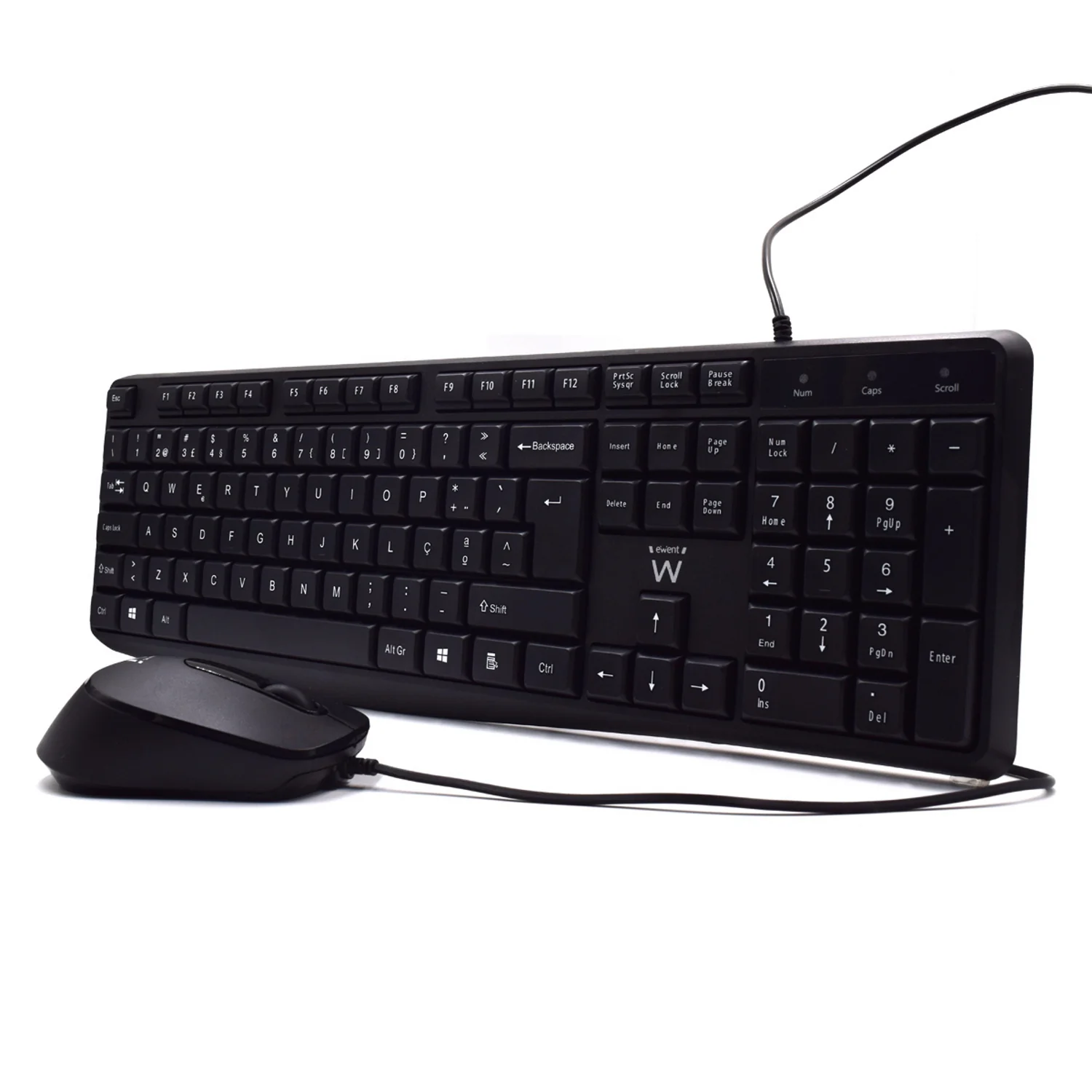 Conjunto teclado e rato com fios Ewent EW3007 USB QWERTY português low profile 1000 dpi preto - Imagem 2