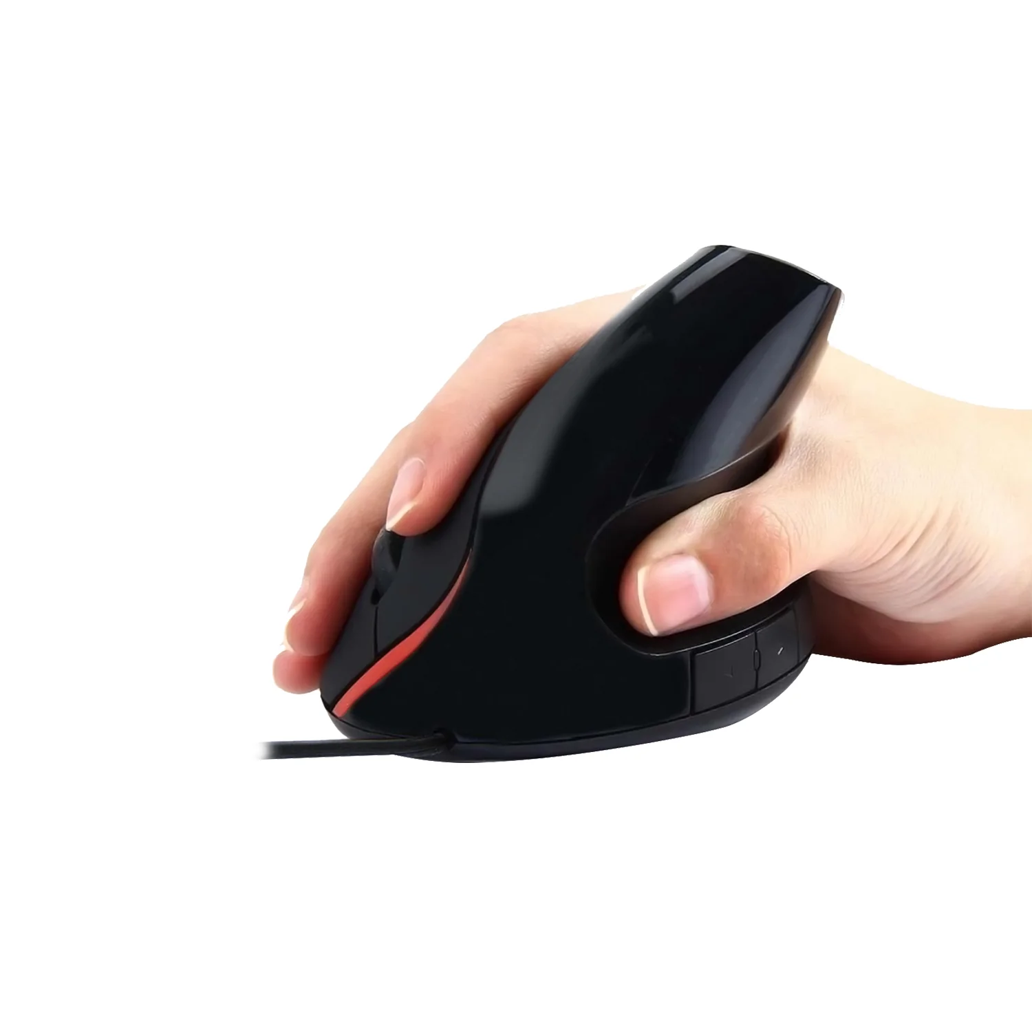 Rato vertical ergonómico com fios Ewent EW3156 USB ótico 1000 dpi 5 botões preto - Imagem 3