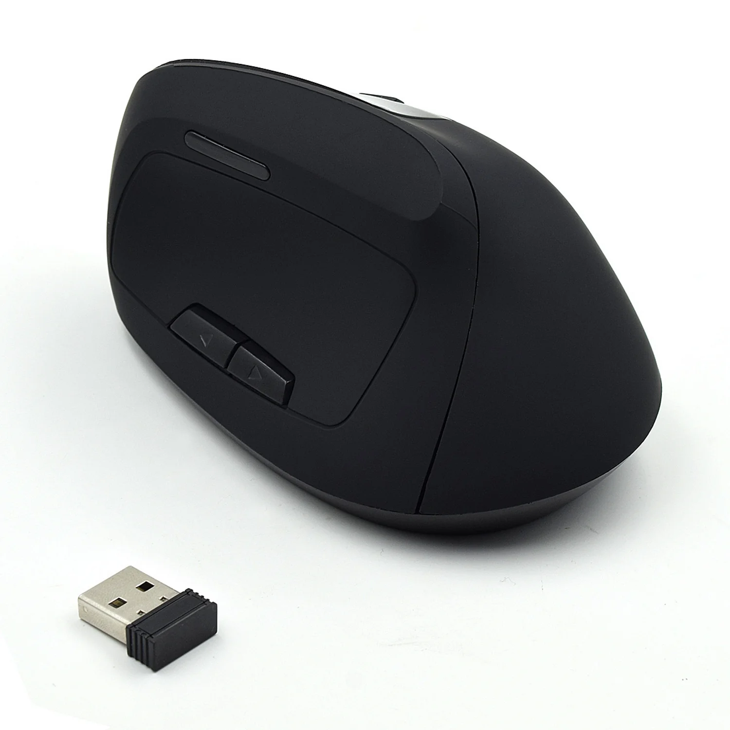 Rato Ergonómico Vertical Sem Fios Ewent EW3158, 5 Botões, DPI 800/1200/1600, RF Wireless, Preto