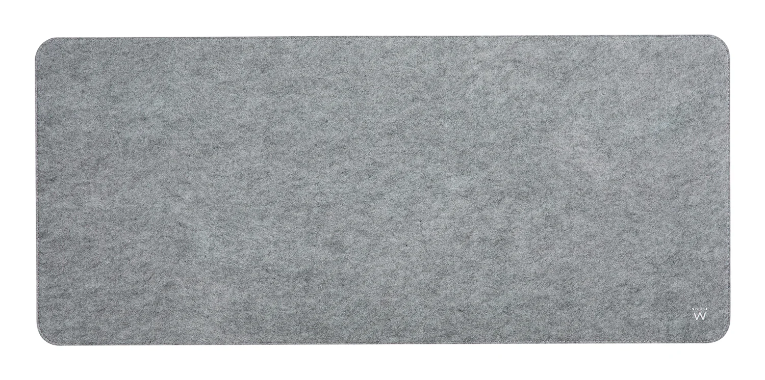 Tapete de Rato Extra-Large Ewent EW3185, 900x400x3mm, Feltro com Base Antiderrapante, Cinzento