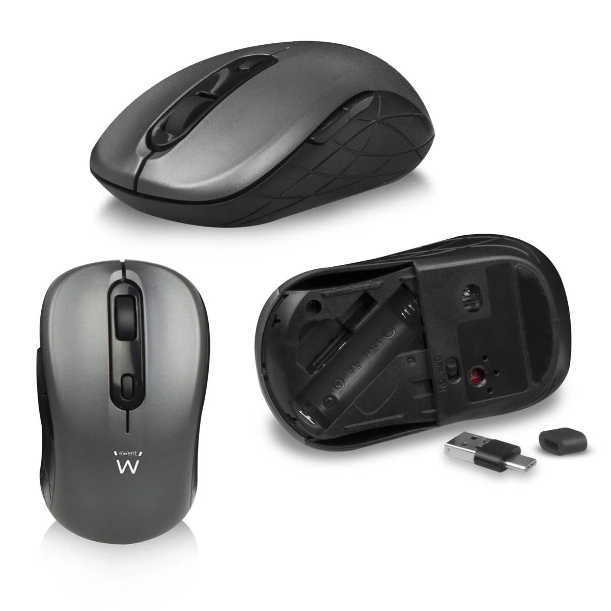 Conjunto teclado e rato sem fios Ewent EW3259 teclas silenciosas com botões multimédia - Imagem 3