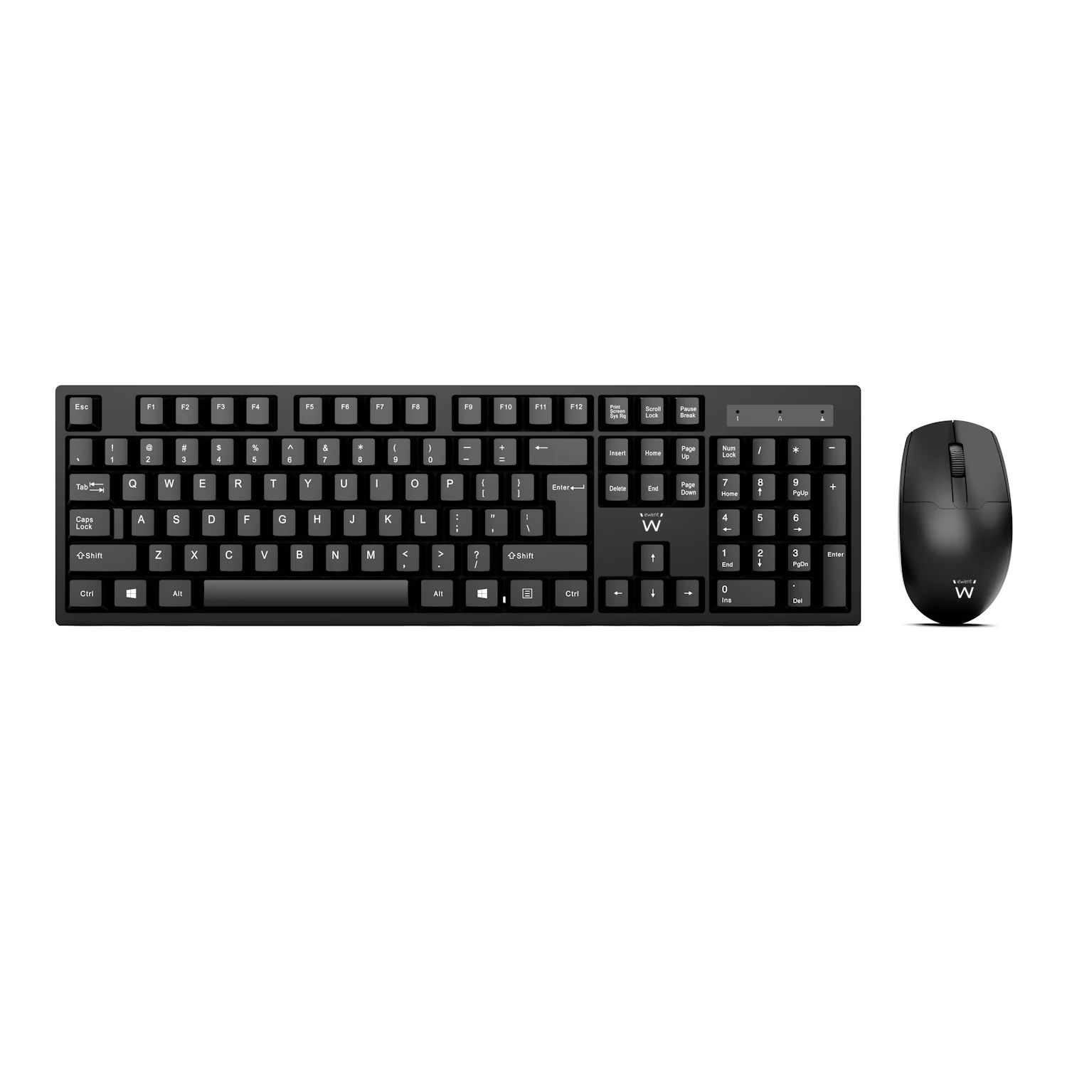Kit teclado e rato sem fios Ewent EW3282 QWERTY PT 1000DPI nano recetor preto