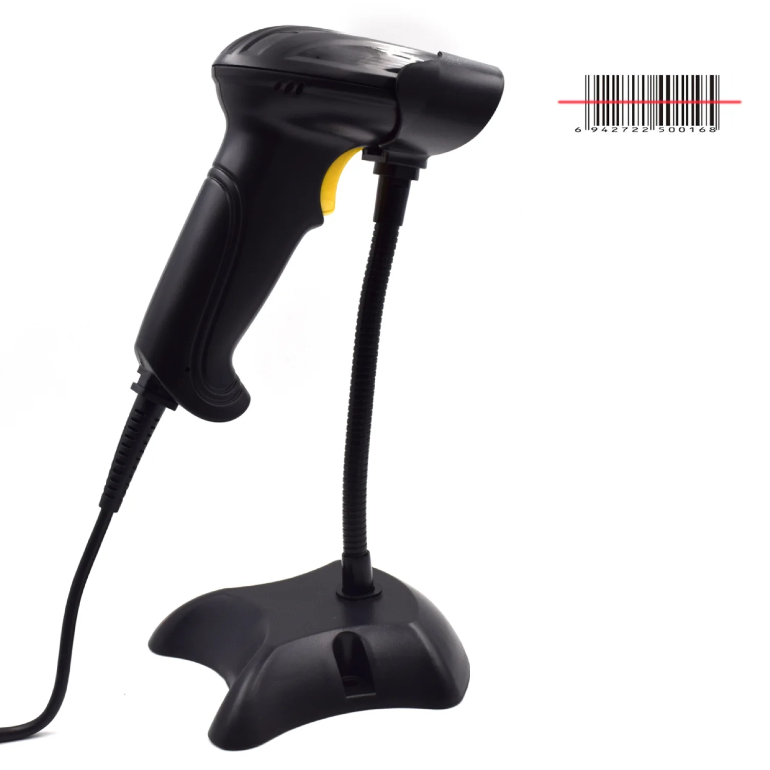 Leitor códigos de barras Ewent EW3400 portátil 1D laser USB com fios preto - Imagem 3