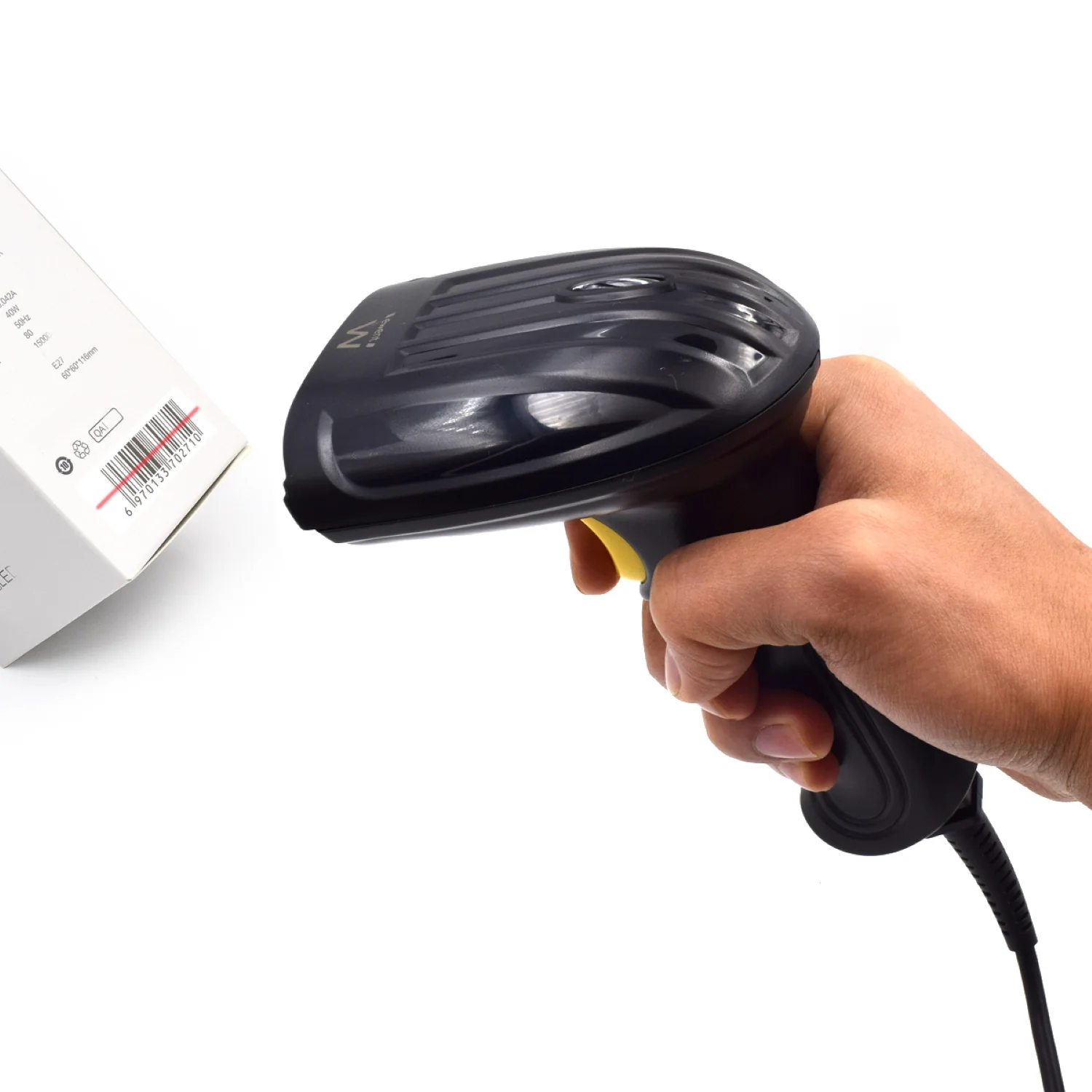 Leitor códigos de barras Ewent EW3400 portátil 1D laser USB com fios preto - Imagem 2