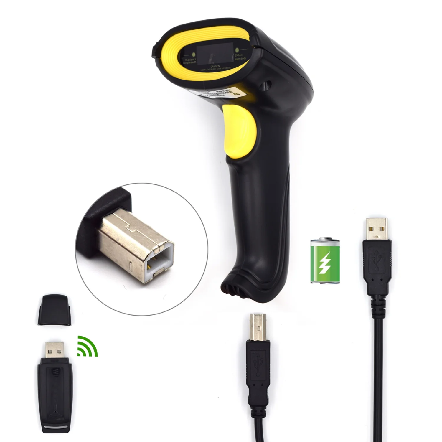 Leitor de Código de Barras Ewent EW3430 Wireless 1D LED USB Preto - Imagem 7