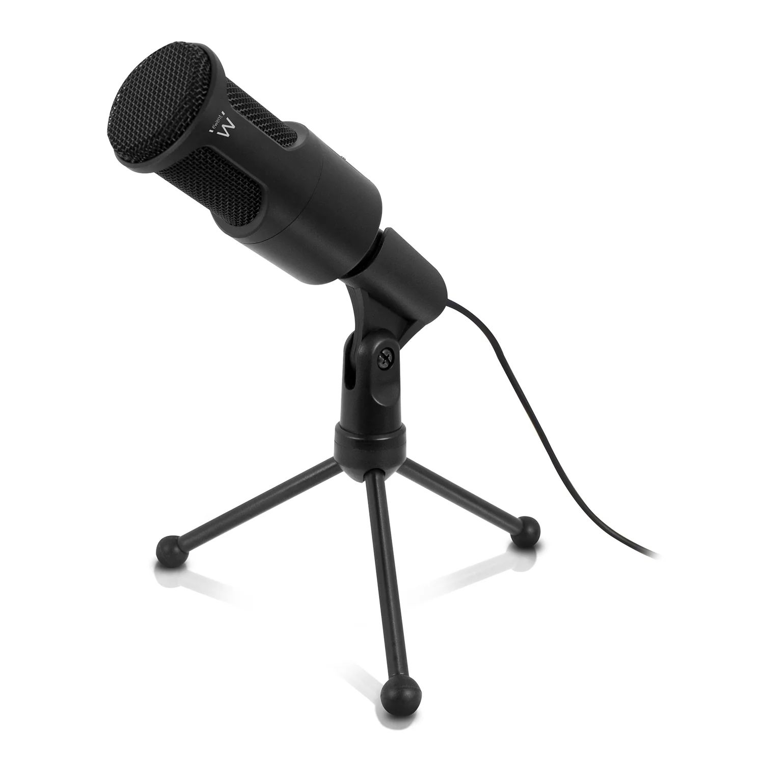 Microfone multimedia Ewent EW3552 com cancelamento de ruido jack 3.5mm preto