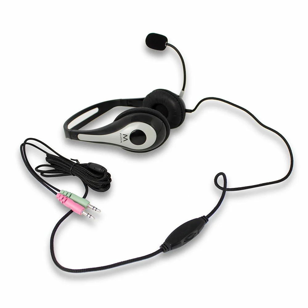 Auscultadores estereo Ewent EW3562 com microfone jack 2x3.5mm preto/prateado - Imagem 4