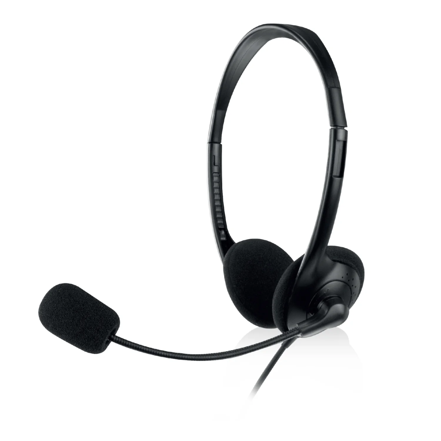 Headset USB com Microfone Ewent EW3568, Cabo 2,1m, Controlo de Volume e Mute, Preto