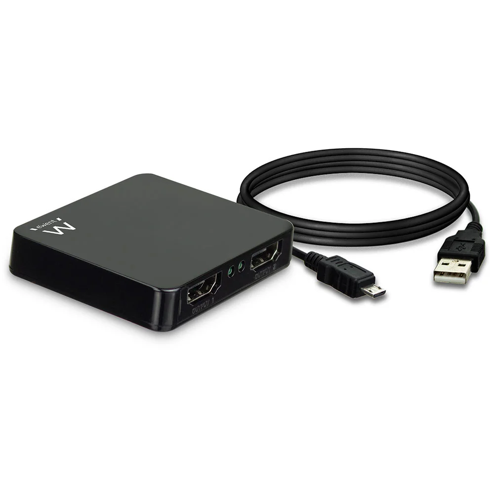 Splitter HDMI Ewent EW3720 1x2 ativo 4K 30Hz alimentacao USB - Imagem 2
