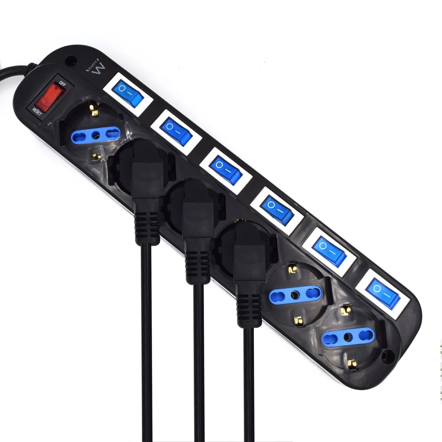 Tomada multipla Ewent EW3851 6 entradas com protecao e interruptores cabo 1.5m - Imagem 5