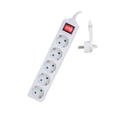 Tomada múltipla Ewent EW3955 5 saídas Schuko ficha plana interruptor luminoso 1,5m