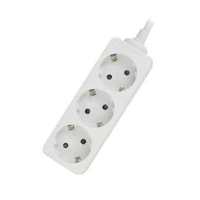 Tomada múltipla Ewent EW3958 3 saídas Schuko CEE 7/4 cabo 1,5m branca - Imagem 2