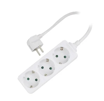 Tomada múltipla Ewent EW3958 3 saídas Schuko CEE 7/4 cabo 1,5m branca