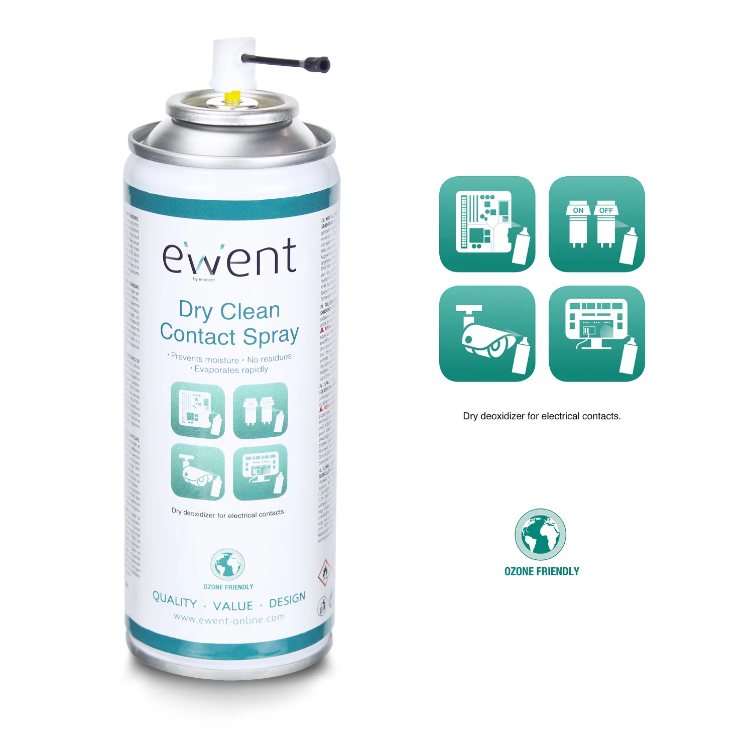 Spray de Limpeza a Seco Ewent EW5614 Desoxidante para Contactos Elétricos 200ml - Imagem 5