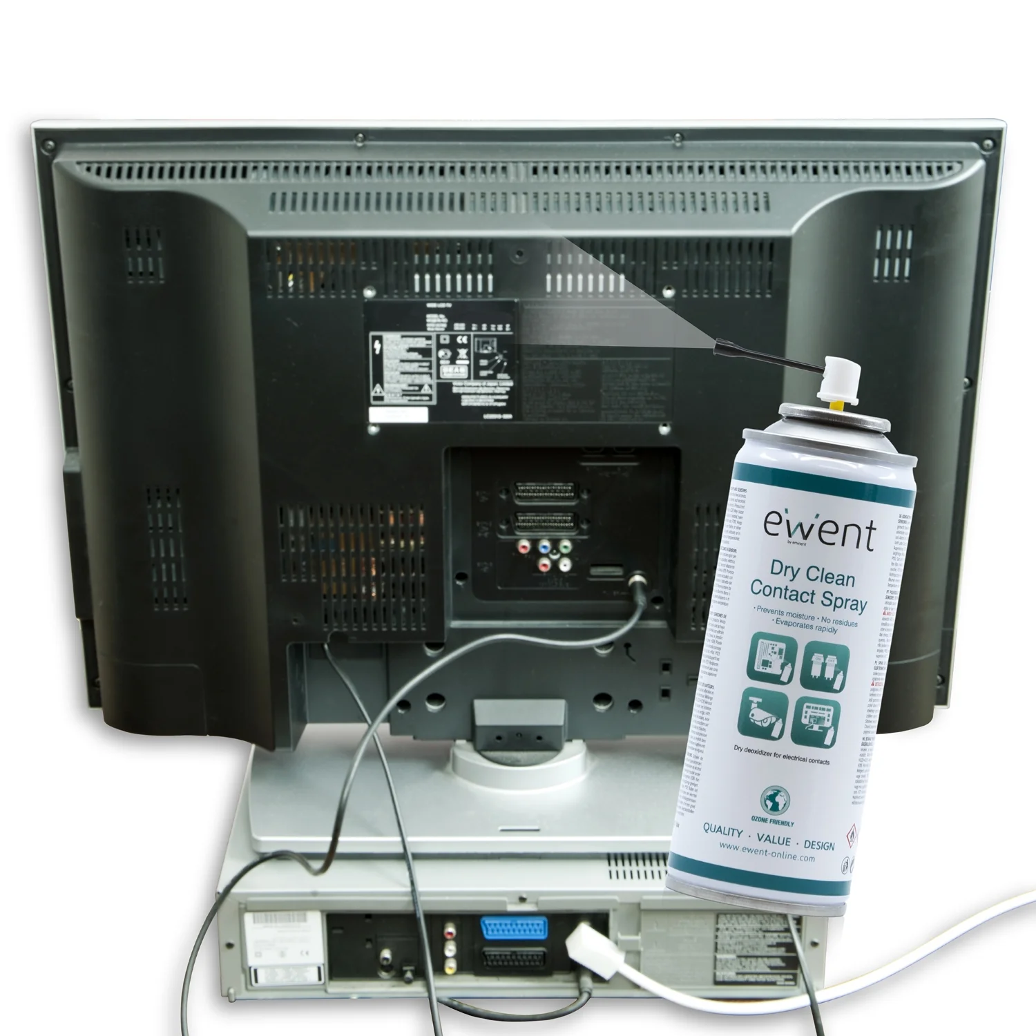 Spray de Limpeza a Seco Ewent EW5614 Desoxidante para Contactos Elétricos 200ml - Imagem 3