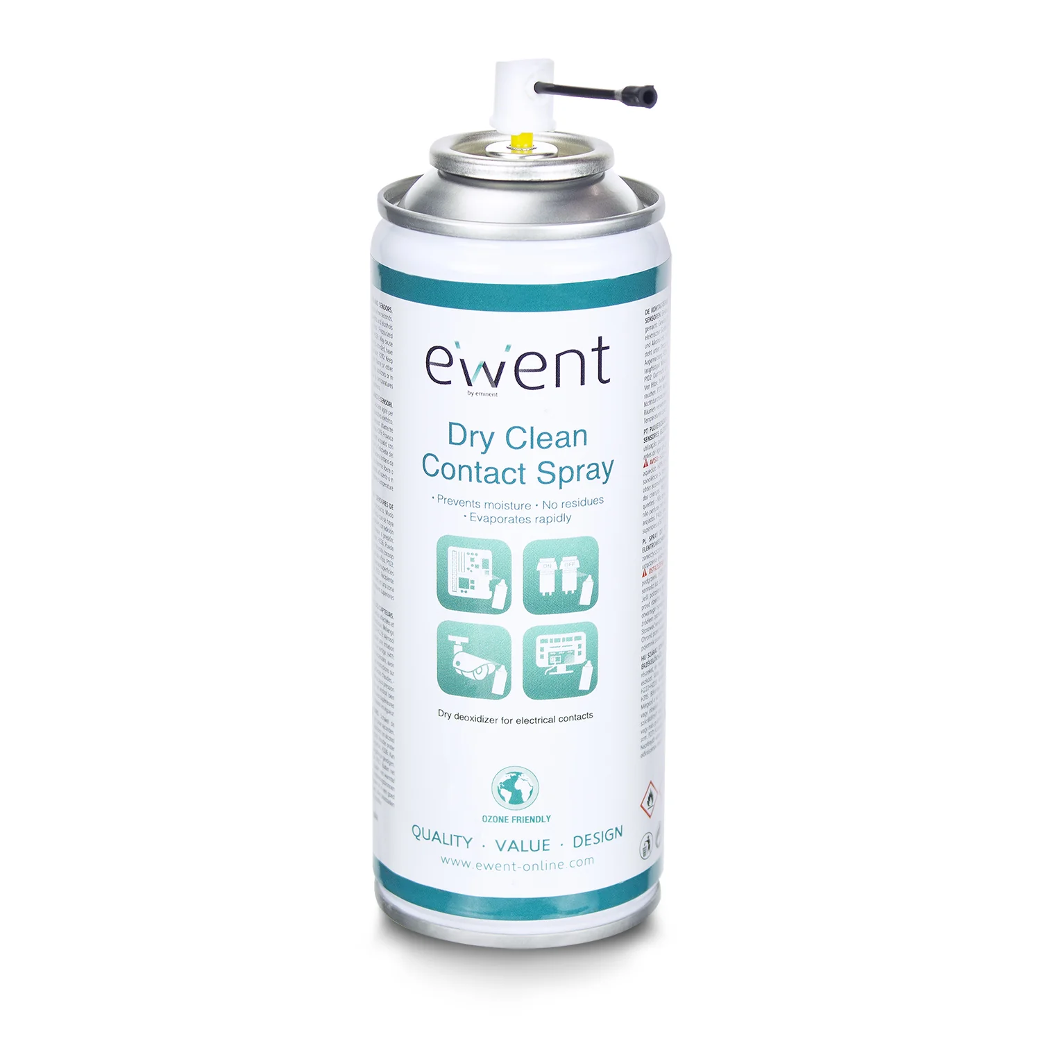 Spray de Limpeza a Seco Ewent EW5614 Desoxidante para Contactos Elétricos 200ml - Imagem 4