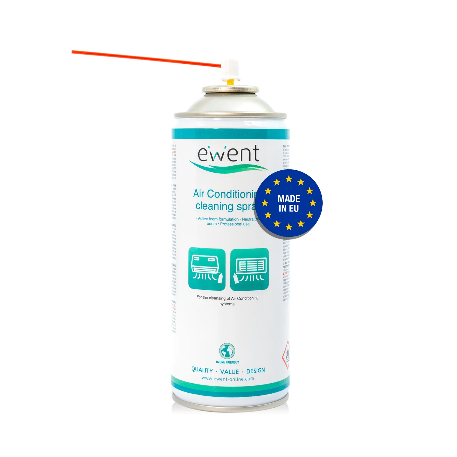 Spray de limpeza para ar condicionado Ewent EW5619 400 ml espuma ativa - Imagem 2