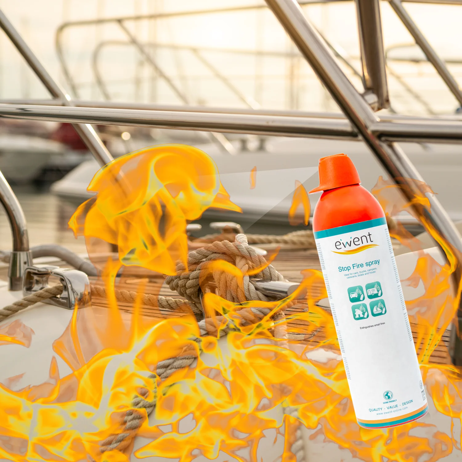 Extintor de Emergência Ewent EW5621 Spray Stop Fogo Classes A B C E - Imagem 9