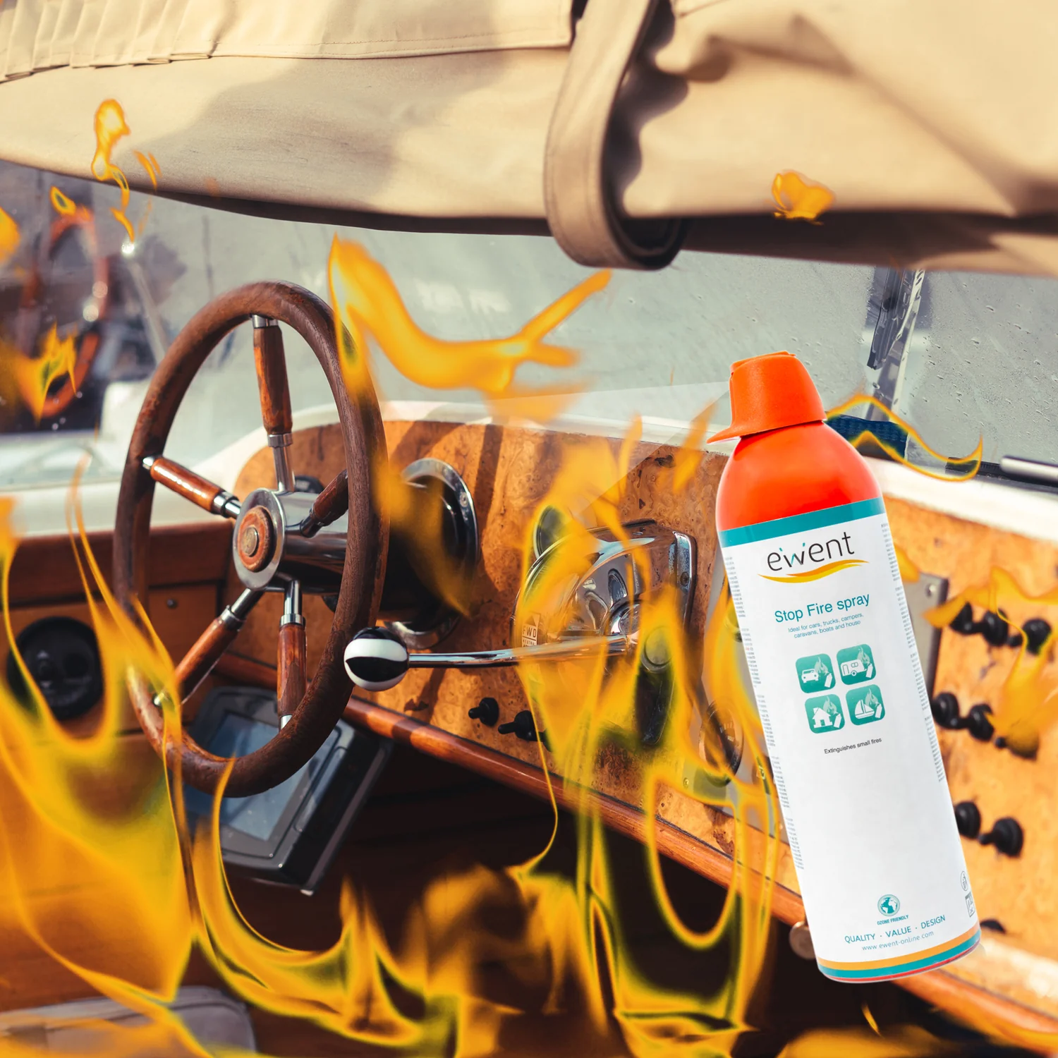 Extintor de Emergência Ewent EW5621 Spray Stop Fogo Classes A B C E - Imagem 12