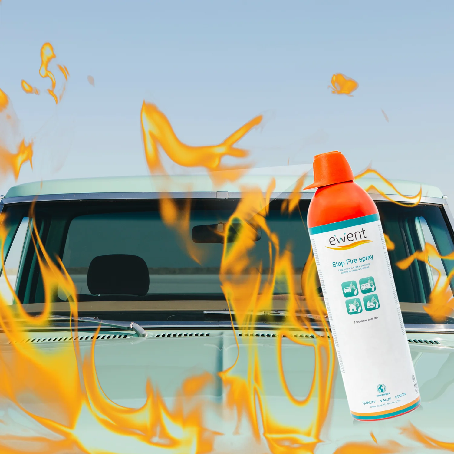 Extintor de Emergência Ewent EW5621 Spray Stop Fogo Classes A B C E - Imagem 8