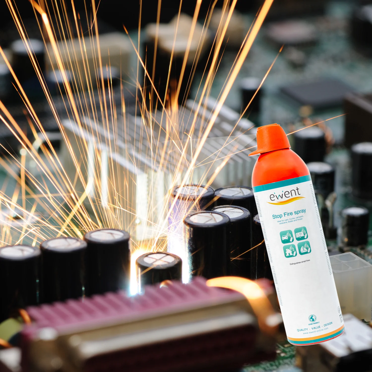 Extintor de Emergência Ewent EW5621 Spray Stop Fogo Classes A B C E - Imagem 11