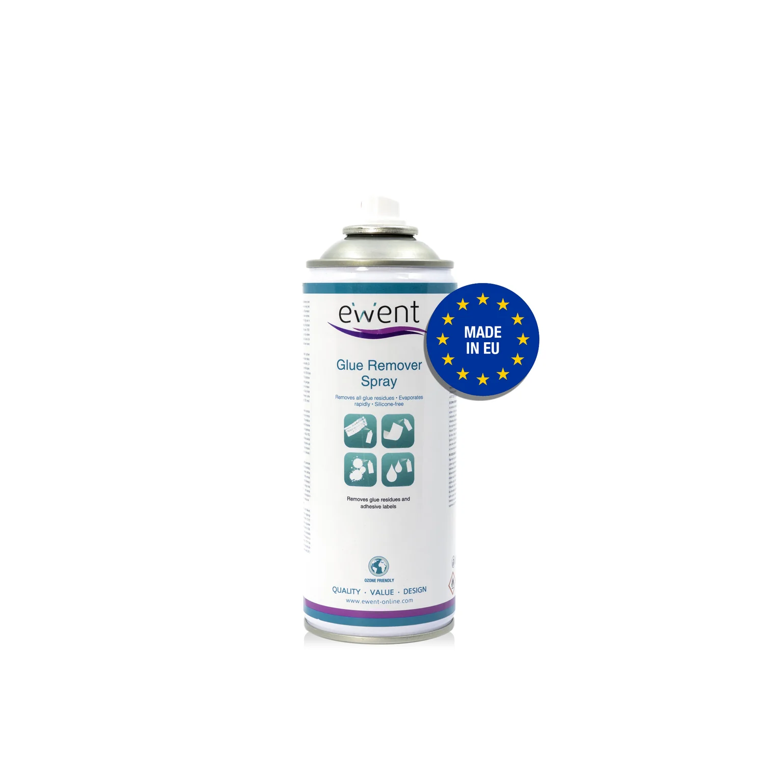 Spray Removedor de Cola Ewent EW5627 400ml, Remove Etiquetas e Resíduos Adesivos - Imagem 2