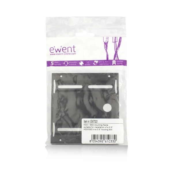 Suporte de montagem Ewent EW7001 adaptador 3.5" para HDD/SSD 2.5" preto - Imagem 4