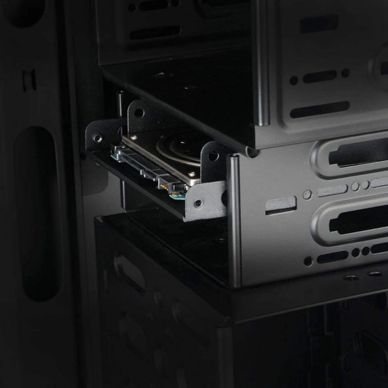 Suporte de montagem dupla Ewent EW7006 para 2 HDD/SSD 2.5" em slot 3.5" preto - Imagem 5
