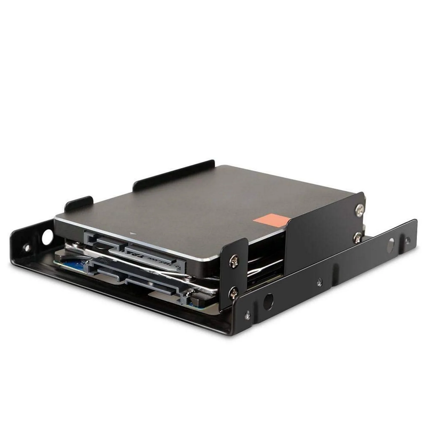 Suporte de montagem dupla Ewent EW7006 para 2 HDD/SSD 2.5" em slot 3.5" preto - Imagem 2