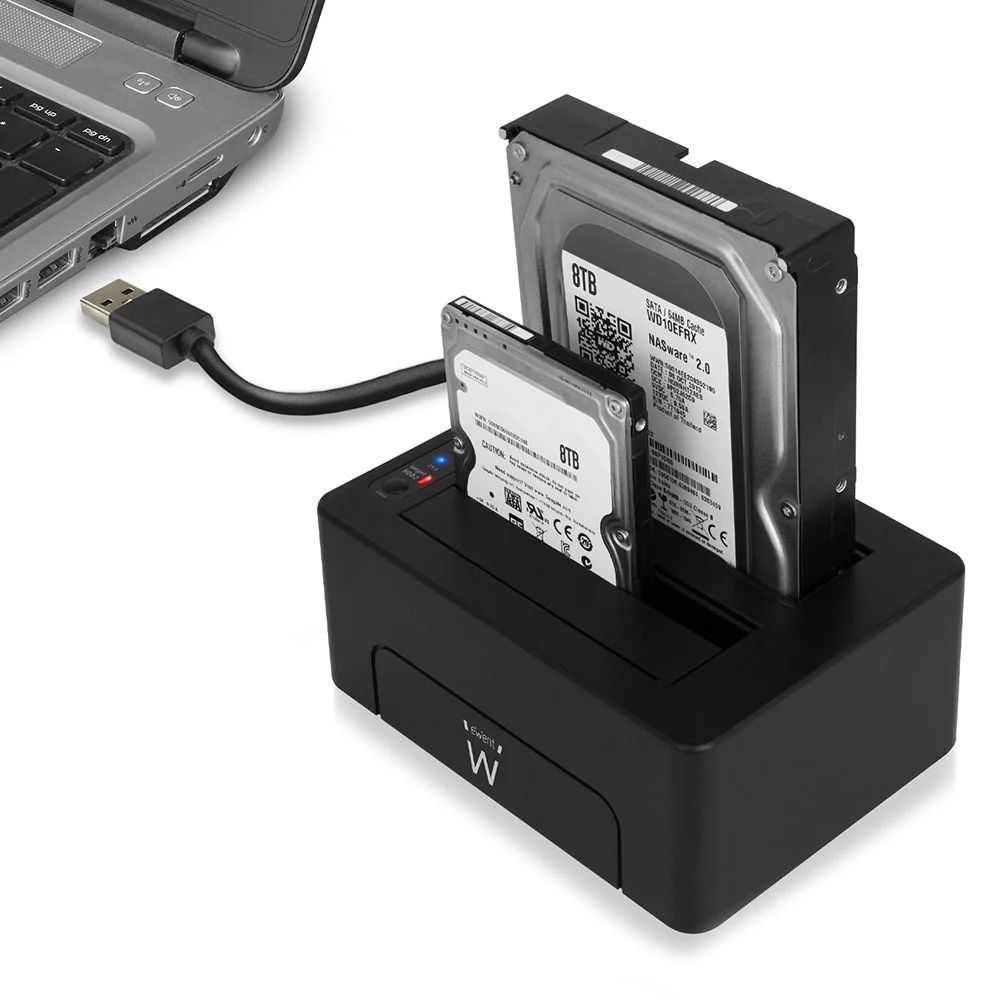 Docking station para discos rígidos Ewent EW7014 dupla USB 3.2 Gen 1 SATA 2.5\"/3.5\" preta - Imagem 5