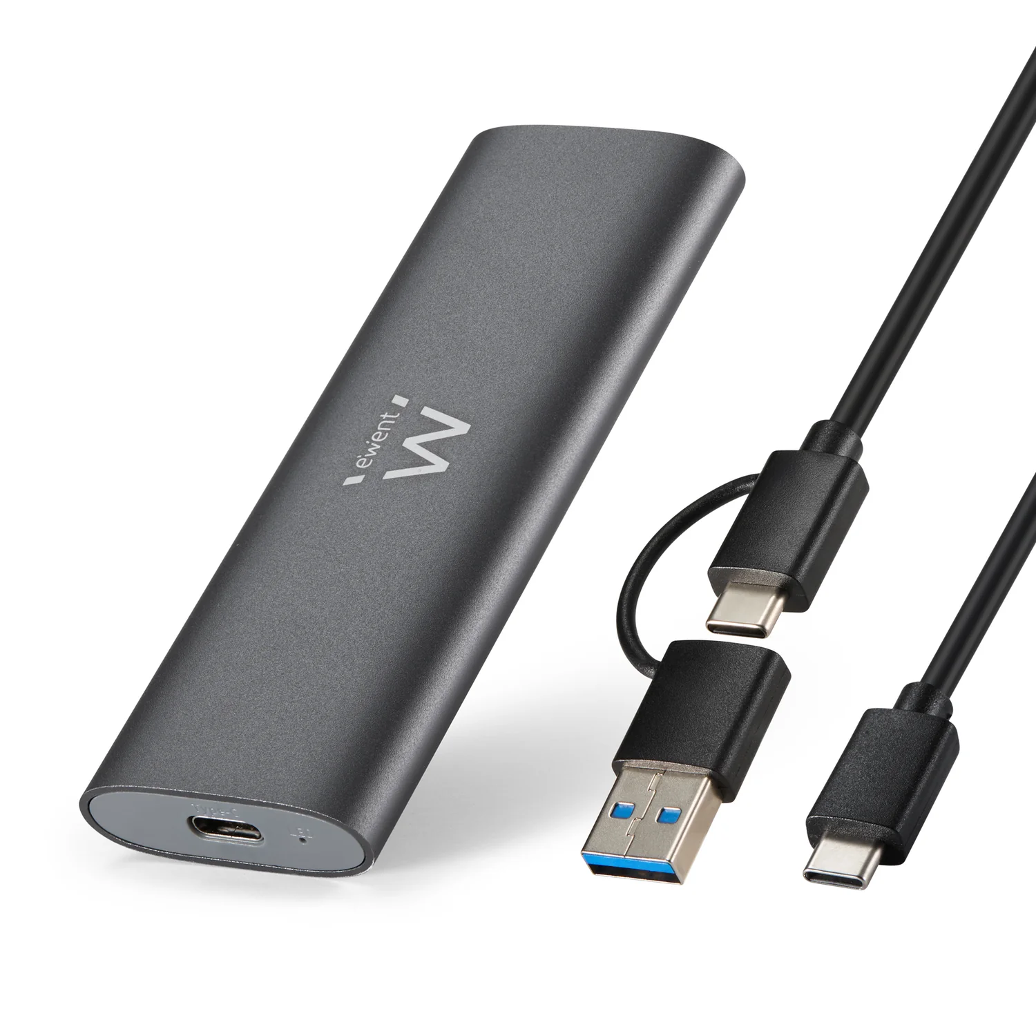 Caixa Externa para SSD Ewent EW7060 M.2 NVMe USB 3.2 Gen 2 10Gbps Alumínio Cinzento