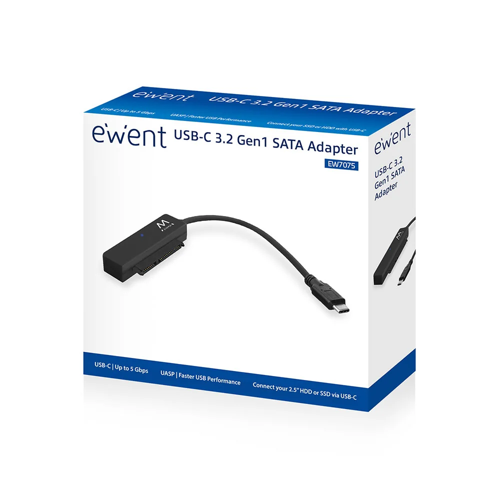 Cabo Adaptador USB-C para SATA 2.5" Ewent EW7075 para SSD e HDD, com Suporte UASP - Imagem 4