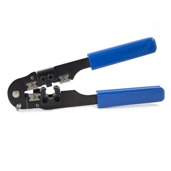 Alicate de Crimpagem Modular Ewent EW9005 para RJ45, Ferramenta de Combinação, Preto/Azul - Imagem 1