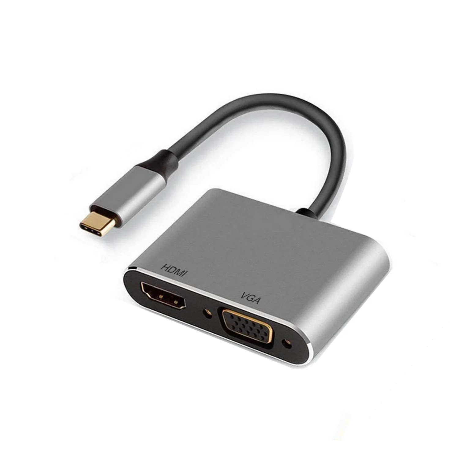 Adaptador USB-C Ewent EW9700 dual display HDMI 4K e VGA 15 cm